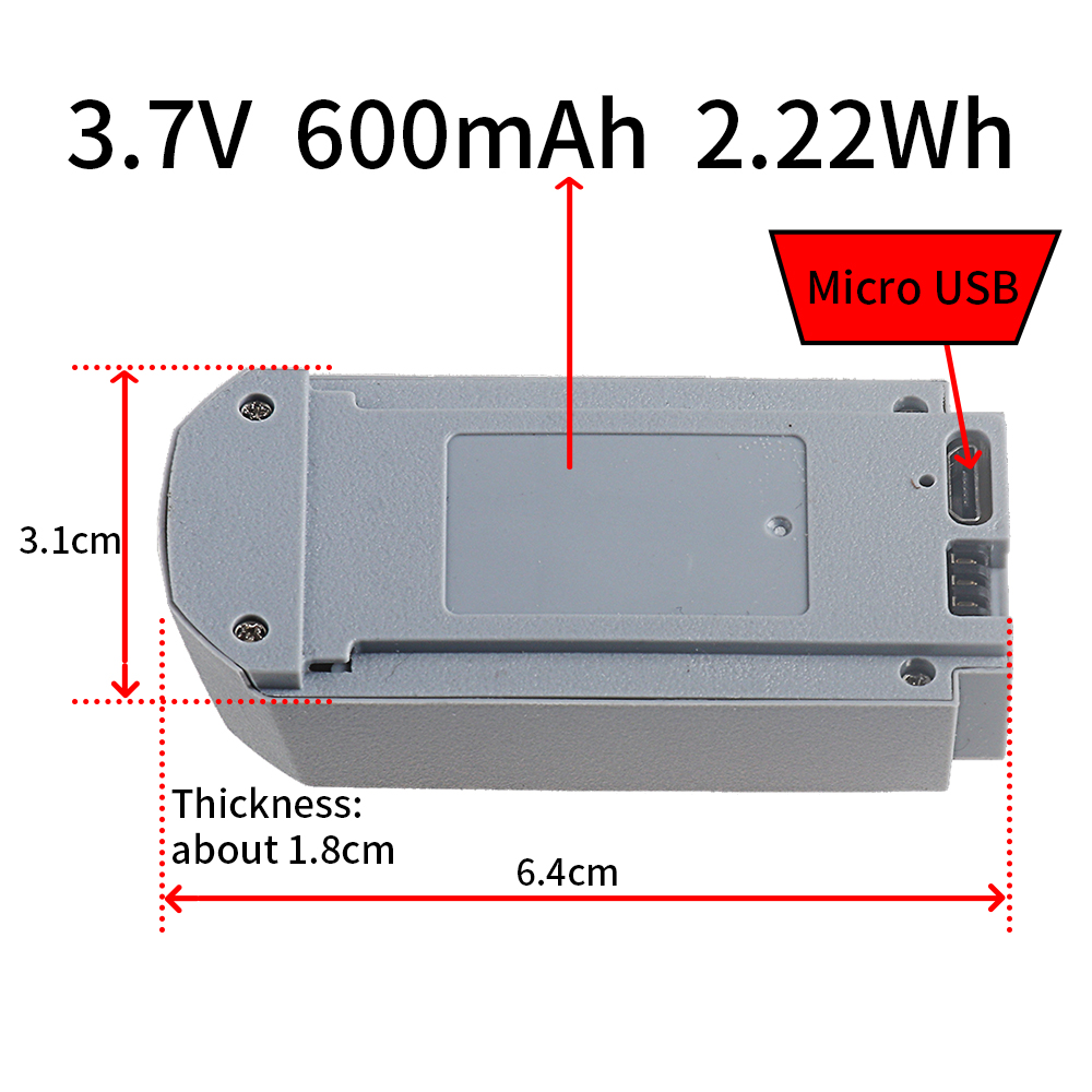 แบตเตอรี่โดรนแบบชาร์จไฟได้ 3.7 - Eachine Drone E58 บทวิจารณ์และราคา
